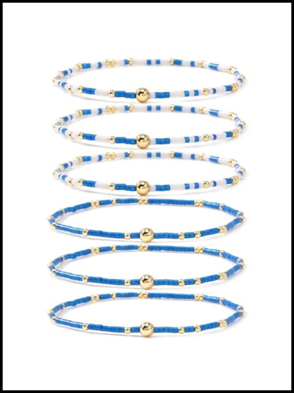 Gold Plated Stretch Bracelets for Women Boho Stackable Seed Bead Bracelet Set